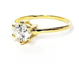 Anel Dourado Cravacao Coroa