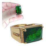 Anel Dourado Esmeralda Fusion