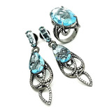 Anel E Brincos Azul