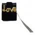 Anel Em Ouro 18k 750 Escrito Love Em Cristais 2,50g N-18