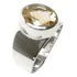 Anel Em Prata 950k Com Citrino Natural 10x12mm