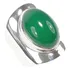 Anel Em Prata 950k Com Jade Verde Oval 15x26mm