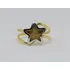 Anel Estrela Dois Cores  Ouro 18k 750 