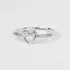 Anel Falange Prata 925 Feminino Coração Cravejado Zirconia