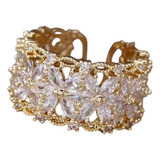 Anel Feminino Brilhante Flor