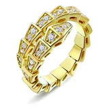 Anel Feminino Cobra Pedra