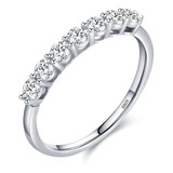 Anel Feminino Cravejado Prata
