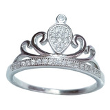 Anel Feminino Cristal Prata