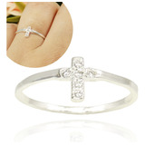 Anel Feminino Cruz Cravejada