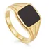Anel Feminino Dourado Banhado A Ouro 18 K Pedra Ágata Estilo