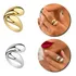 Anel Feminino Gota Blogueira Elegante Folheado Ouro + Prata