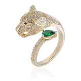 Anel Feminino Leopardo Zirconias