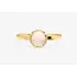 Anel Feminino Ouro Noivado Quartzo Solitario Delicado Luxo