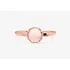 Anel Feminino Ouro Noivado Quartzo Solitario Delicado Luxo