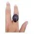 Anel Feminino Pedra Natural Folheado A Ouro Ajustável