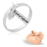 Anel Feminino Personalizado Plaquinha