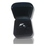 Anel Feminino Prata 925 Ajustavel Pena Com Zircônia