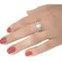 Anel Feminino Zircônia Prata 925 Banho Ródio Flor Luxo 259