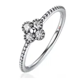 Anel Flor 4 Zirconias