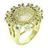 Anel Flor Cravejado Com Pavé De Zirconias Banhado 2385