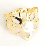 Anel Flor Em Ouro