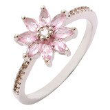 Anel Florzinha Delicada Quartzo