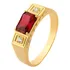 Anel Formatura De Ouro 18k Masculino Pedra Rubi