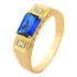 Anel Formatura De Ouro 18k Masculino Safira Azul Natural