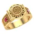 Anel Formatura Direito Rubi Verdadeiro Natural Ouro 18k