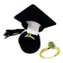 Anel Formatura Enfermagem Folh A Ouro 18 K Com Capelo