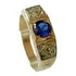 Anel Formatura Infantil Masculino Prata Com Banho Ouro 18 K
