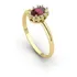 Anel Formatura Safira Natural & Brilhantes Ouro 18k 