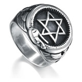 Anel Hexagrama Ouroboros Estrela