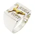 Anel Jesus Cristo Prata 950 E Ouro 18k