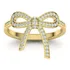 Anel Laço Feminino Diamante Ouro 18k