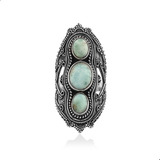 Anel Larimar Natural Prata