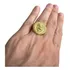 Anel Leão Cravejado Banhado A Ouro 18k Masculino