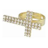 Anel Linda Cruz Strass