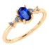 Anel London De Prata 925 Dourada Ouro 18k - Safira