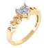 Anel Luxo Coração Prata 925 Dourada A Ouro 18k - Zircônia