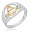 Anel Maçonaria Prata 925 Kl Símbolo Ouro Amarelo 18kl Mod 02
