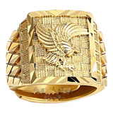 Anel Masculino Aguia Dourado