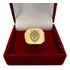 Anel Masculino Banhado A Ouro 18k Leão Redondo Aço Titânio