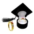 Anel Masculino Formatura Luxo Banhado A Ouro 18 K Com Capelo