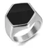 Anel Masculino Homem Aço Inox 316 L Fosco Vitaly Esmaltado
