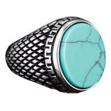 Anel Masculino Pedra Azul