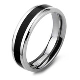 Anel Masculino Preto Aco