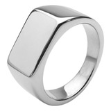 Anel Masculino Retangular Chapado