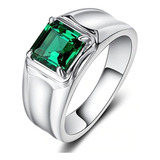 Anel Masculino Verde Zirconia