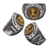 Anel Militar Jf - Pmmg - Modelo 2 - Prata 950 E Ouro 14k